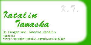 katalin tamaska business card
